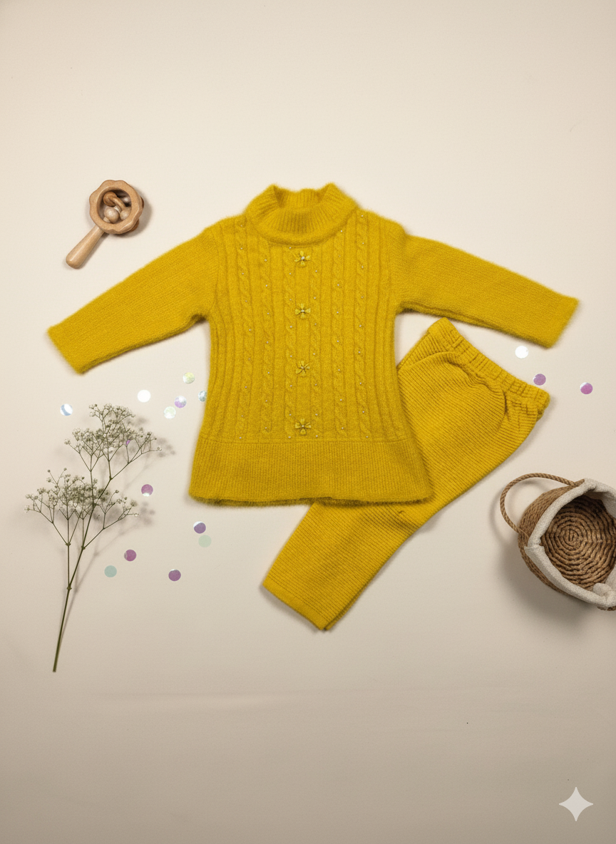 Rabbit wool girls co ord set
