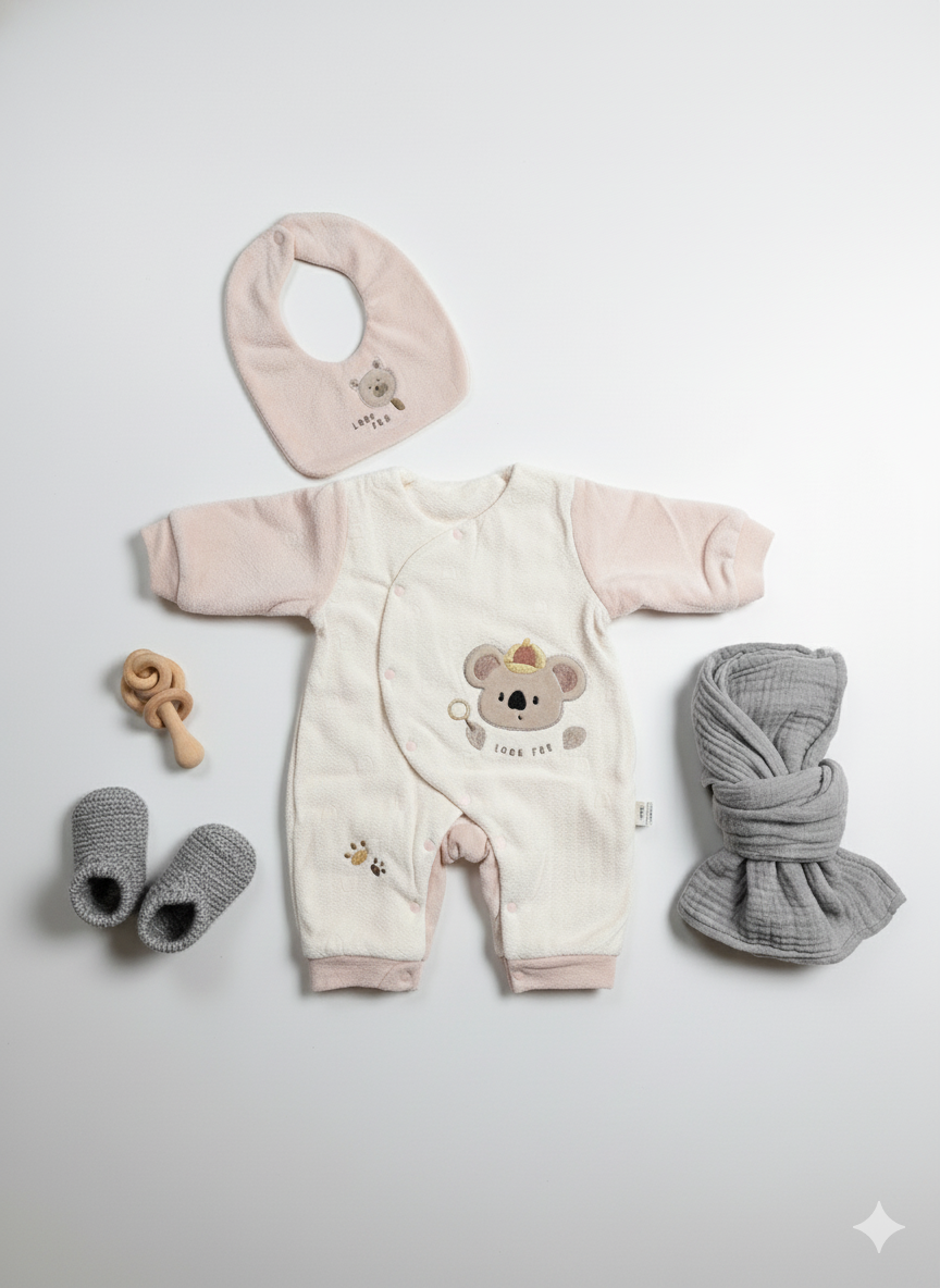 koala bear Romper ser with bib