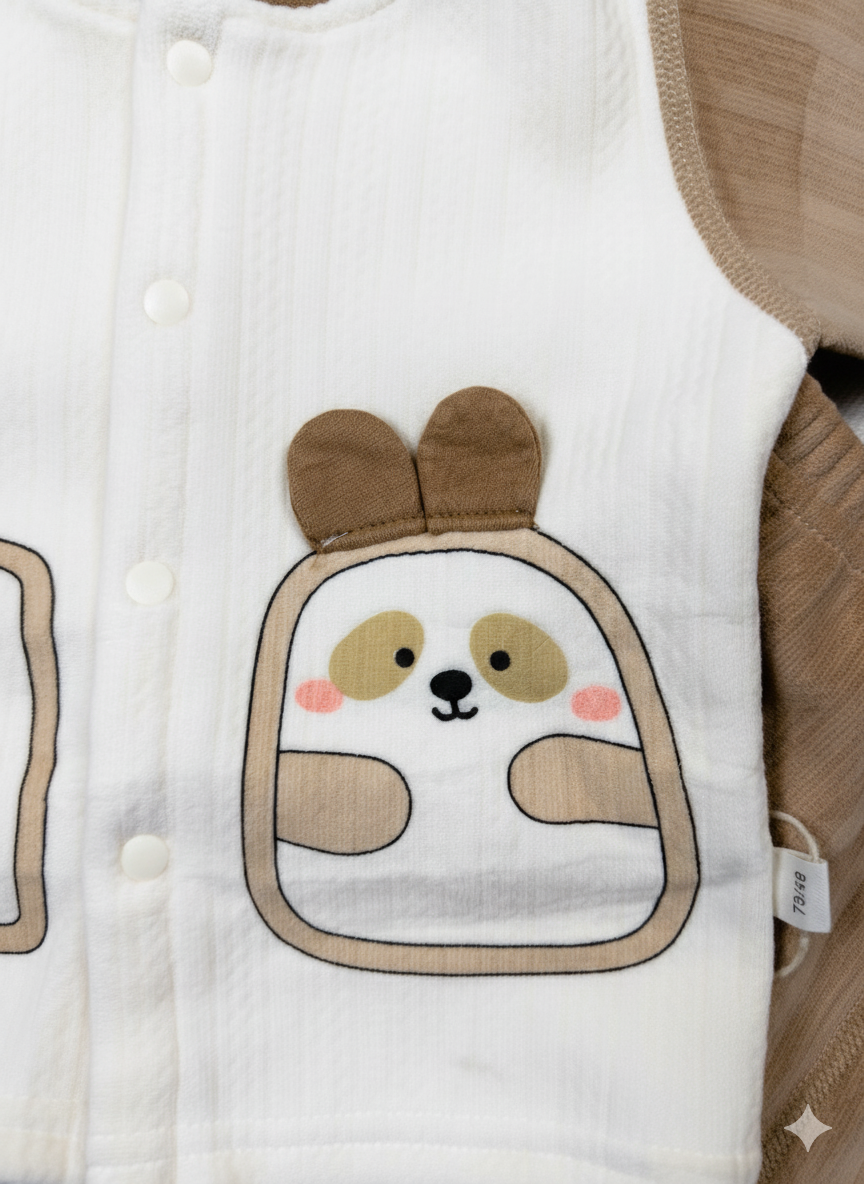 white and brown bunny set