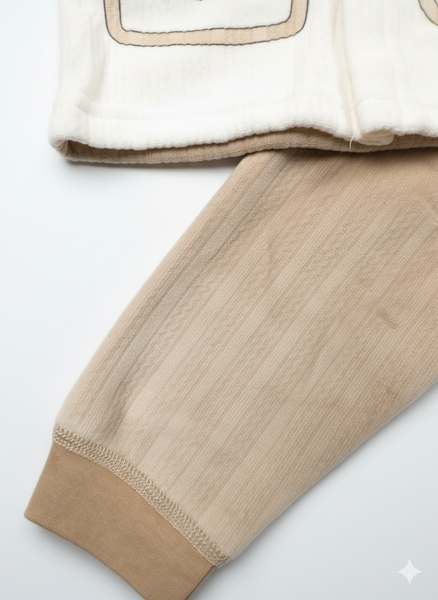 white and brown bunny set