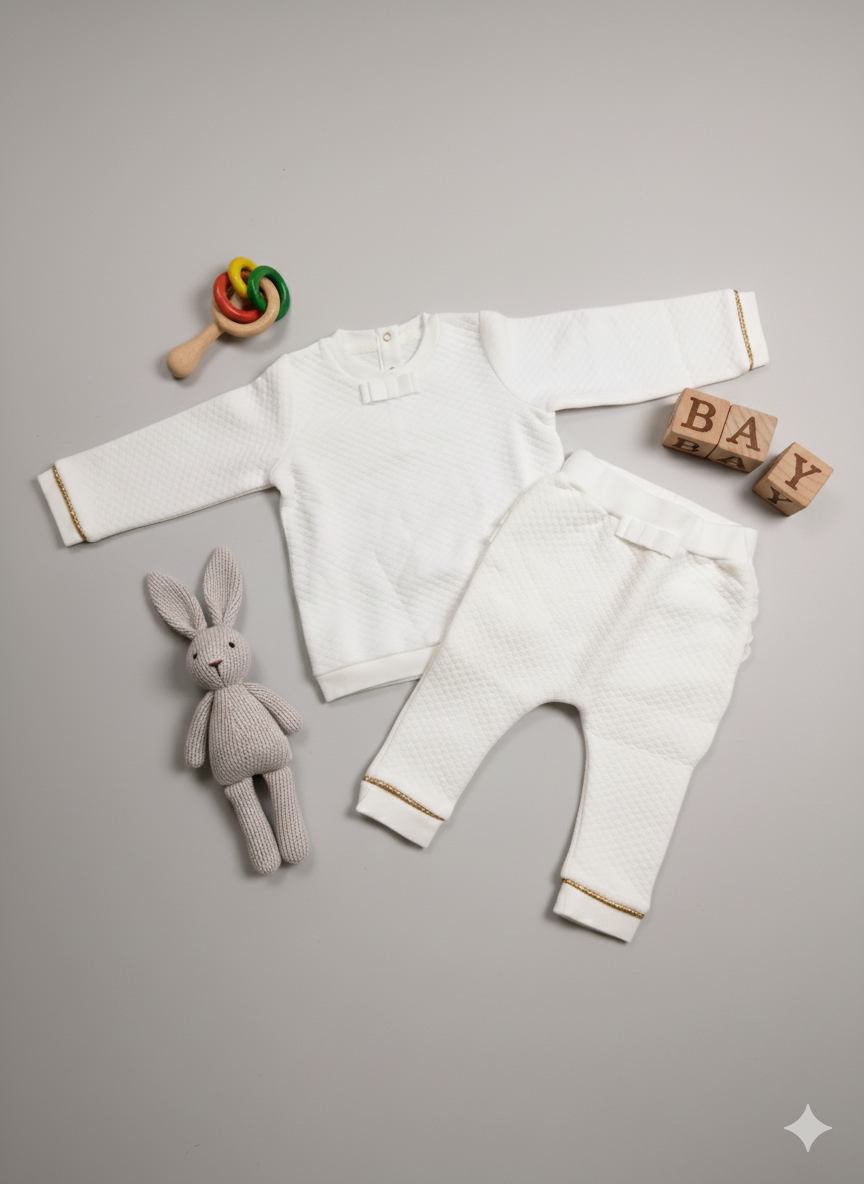 Waffle textured co ord girls