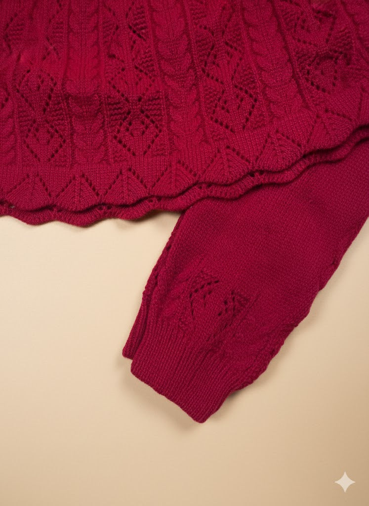 knitted peplum with trouser