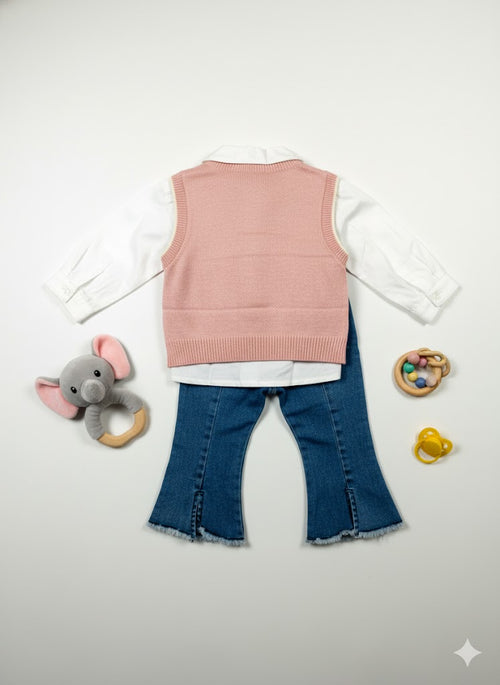 Baby Girl Denim 3-Piece Set