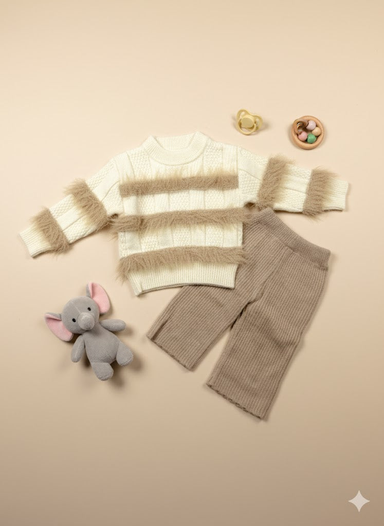 Baby Girl Woollen Fur Set