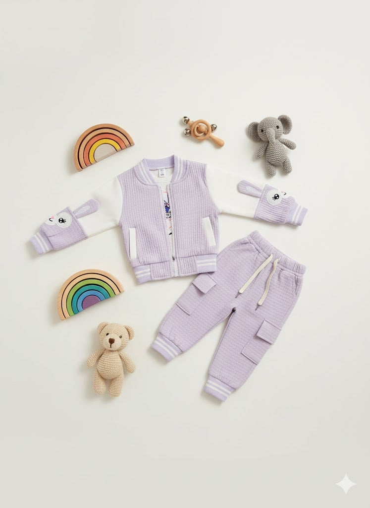 Baby Girl Lilac Zipped Upper 3-piece set